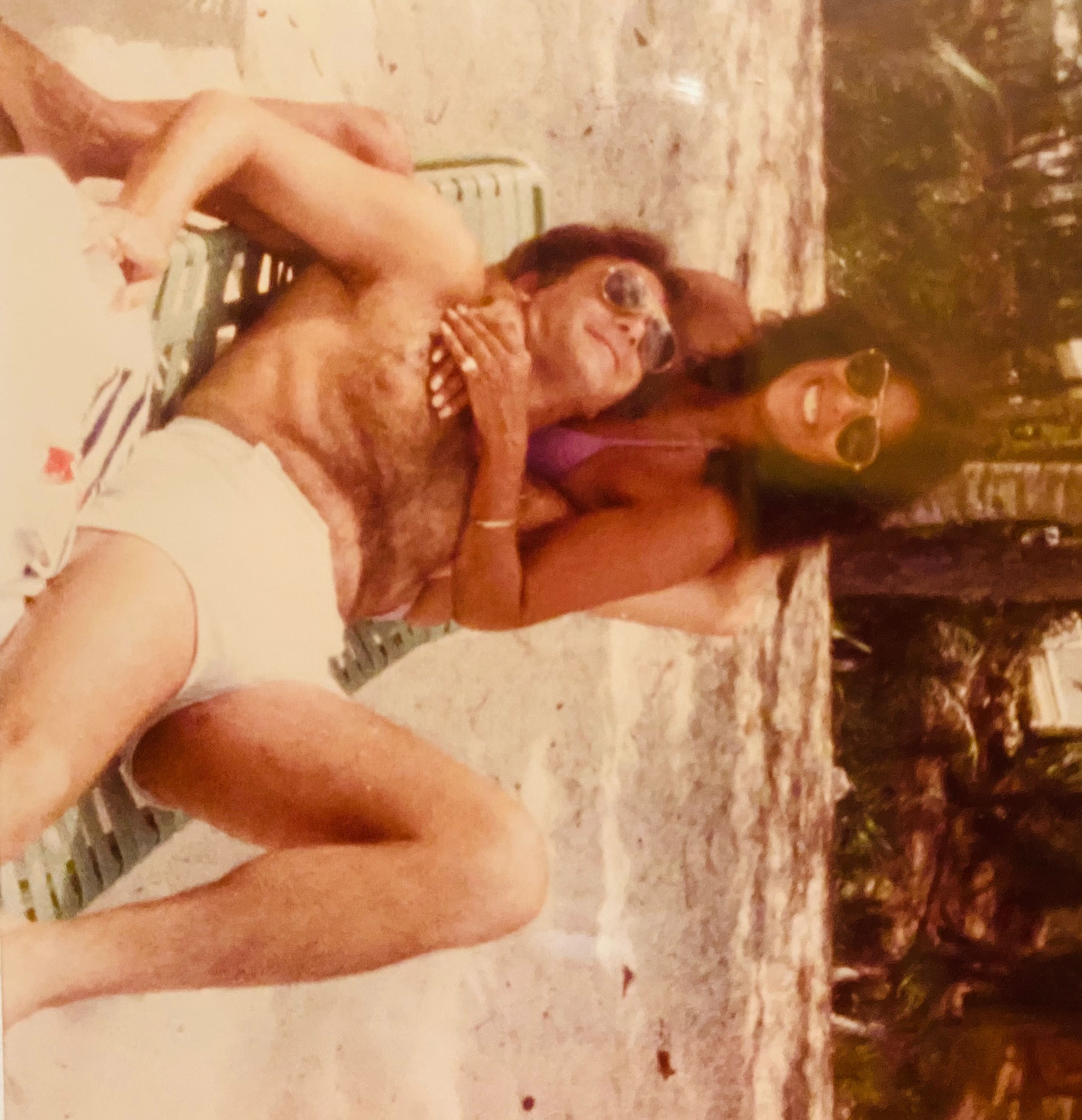 Lucy and John, lounging together